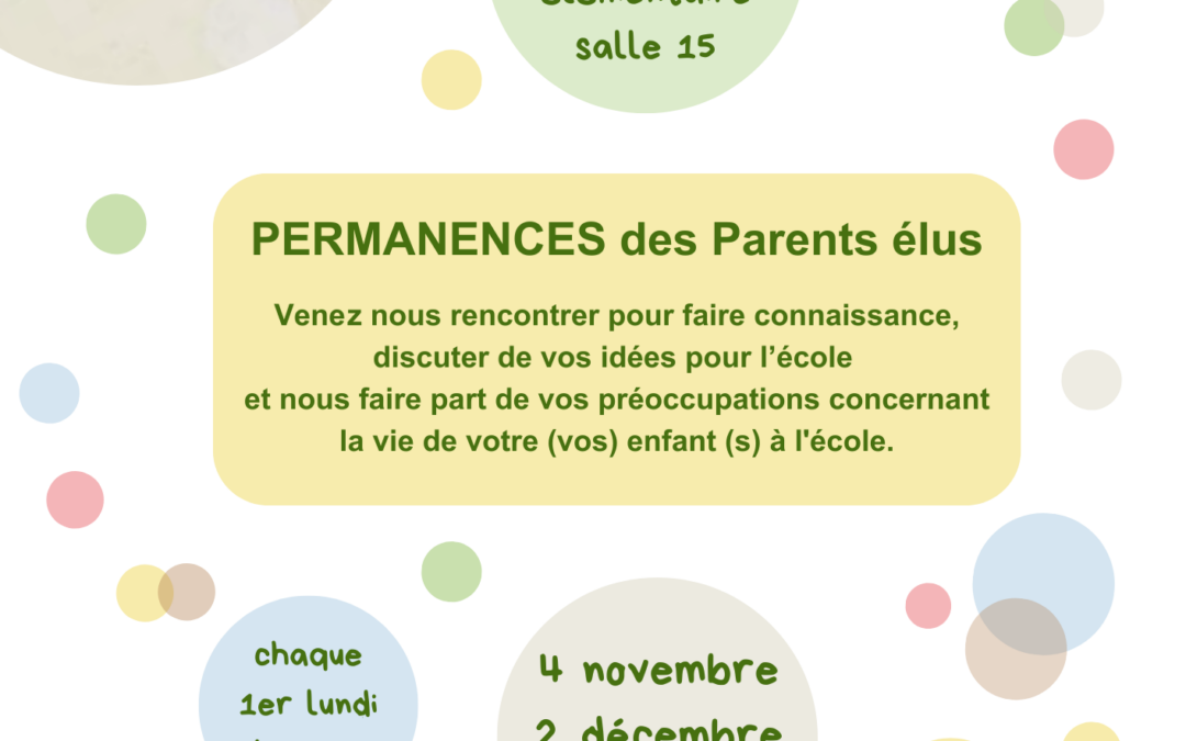 PERMANENCES des Parents élus